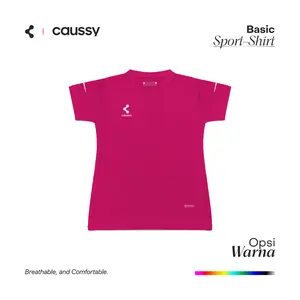 Baju Olahraga Wanita Kaos Running Atasan Senam Fitness Aerobik Cepat Kering Anti UV Sport