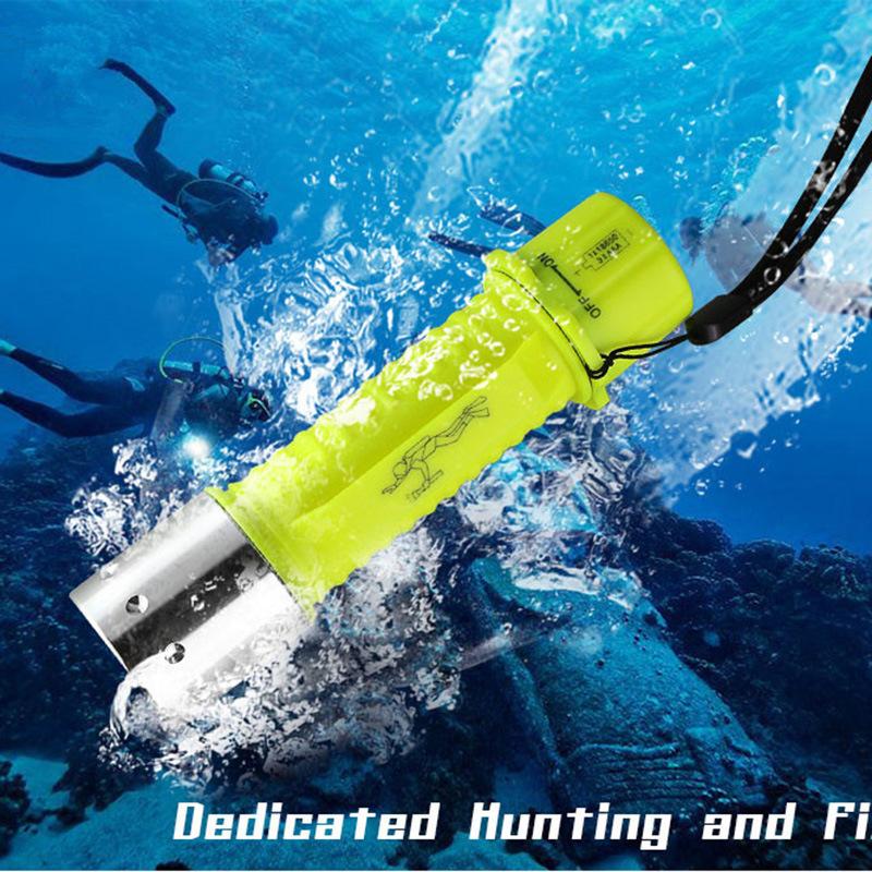 Product Introduction of LED outdoor diving flashlight wrist strap portable diving light 20