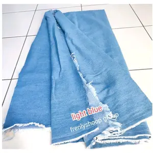 Kain Bahan Denim soft jeans Bahan kemeja / Bahan jeans wash lembut 8 oz ( hrg per potong)