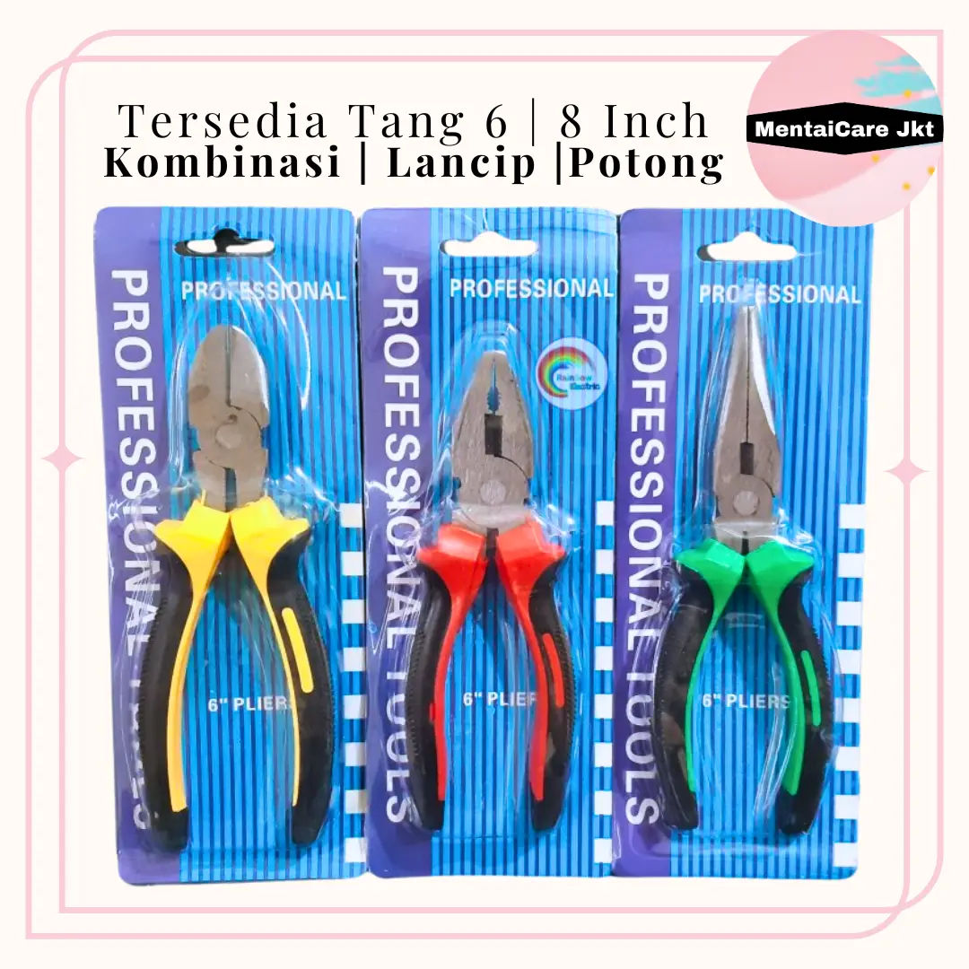 Professional Tools Tang Kombinasi Lancip Potong Ukuran 6 / 8 Inch Serbaguna Tang Kombinasi | Tang Lancip | Tang Potong