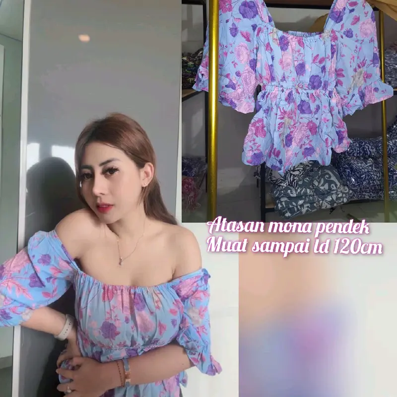 baju Atasan mona lengan pendek, baju wanita 0