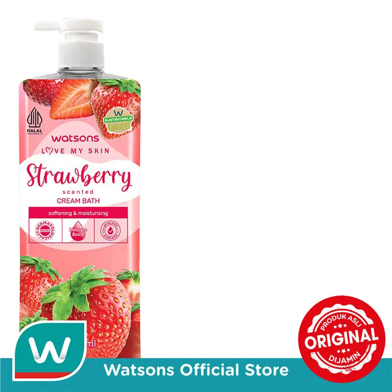 Watsons Strawberry Scented Cream Bath 1000ml 1
