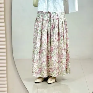 Xluvraa ~ Rok susun motif bunga Premium rok floral rayon korean skirt