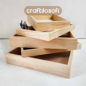 Nampan Kayu Polos NKP | Kotak Hantaran | Wooden Tray | Seserahan