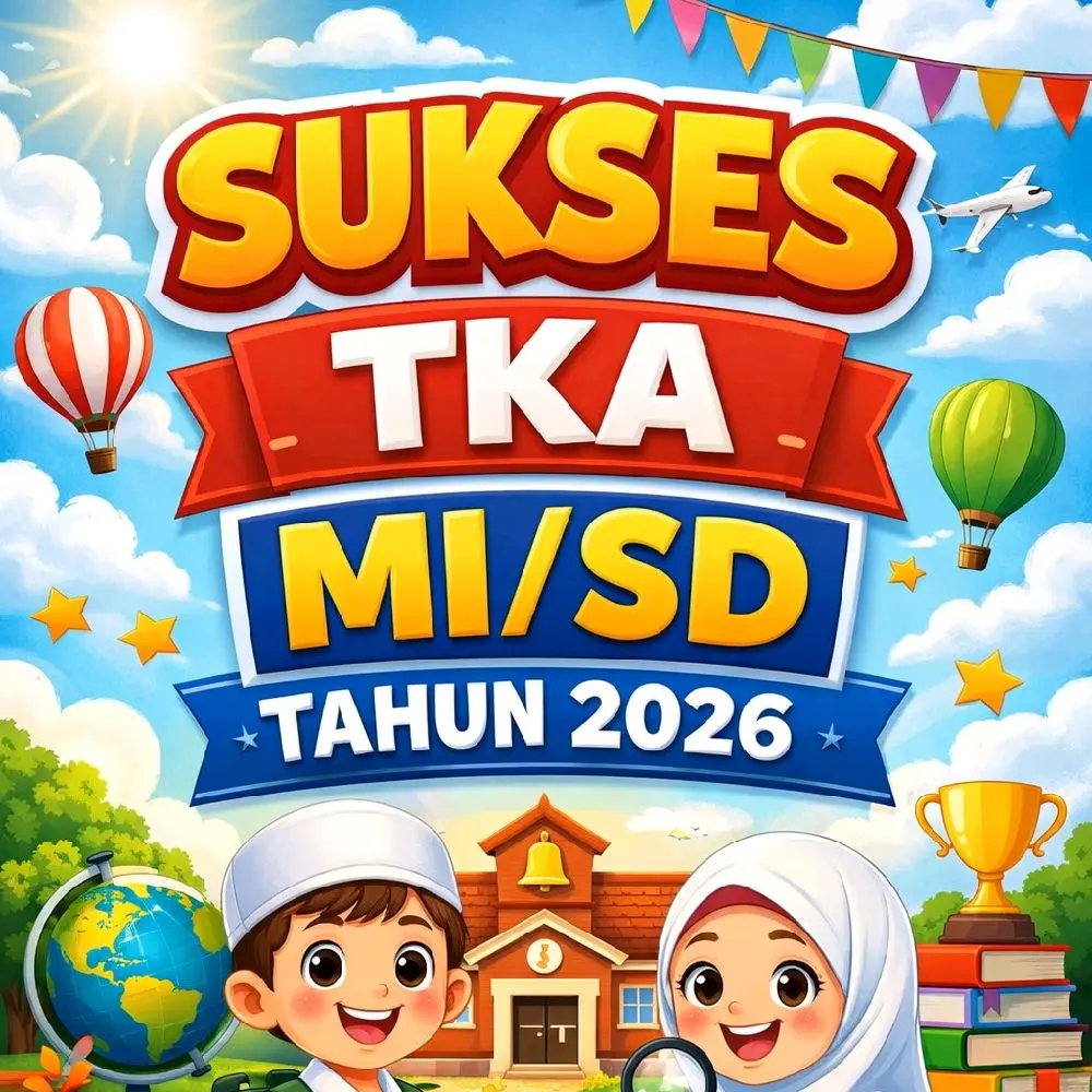 BANK SOAL TKA UNTUK SD DAN MI LENGKAP TERBARU SESUAI KURIKULUM TERUPDATE 58 lembar kertas besar A4