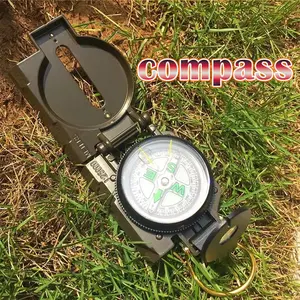 Kompas lensatic plastik / kompas petunjuk arah mata angin / kompas bidik kompas lensa