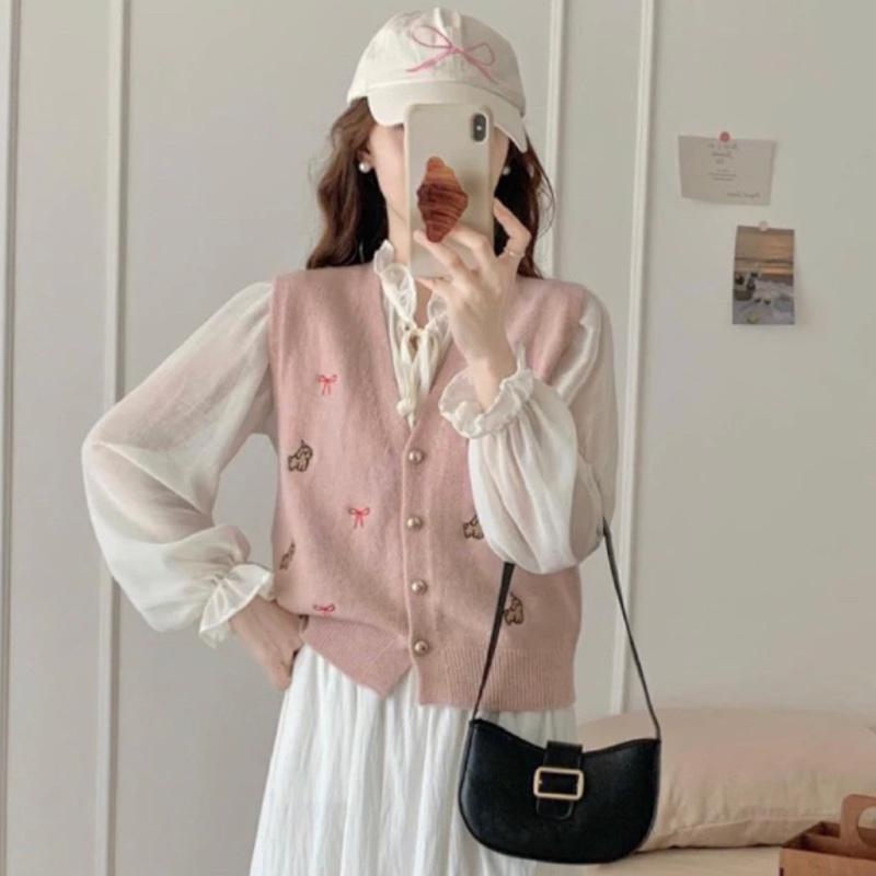 KIKI VEST RAJUT KOREAN STYLE LUCU PREMIUM KNIT(VEST SAJA) 1