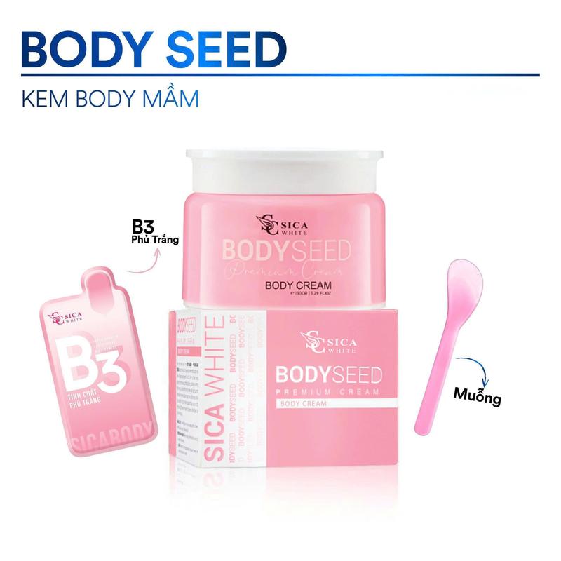 Kem Sica White BODY Mầm 150gr hỗ trợ sáng hồng da Skincare Dưỡng Body