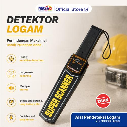 Gambar Pendeteksi Logam Alat Keamanan  Secuirity Tools Zehn ZS-3003B Hitam - Metal Detector Tool dari Mitra10 Kab. Tangerang Tokopedia