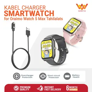 Kabel USB Charger Casan Smartwatch Jam Tangan Oraimo Watch 5 Max Tahilalats Smart watch Type A Charging