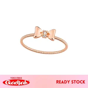 Cincin Emas Kawatan Kembangan Ribbon  - Toko Emas Gadjah