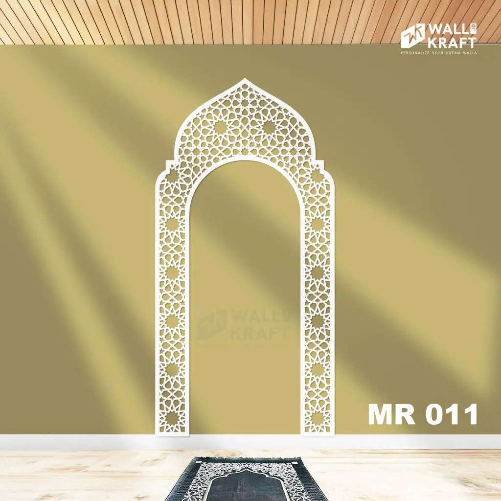 Walldecor Hiasan Dinding Mihrab Mushola MR 011 Tebal 6 mm | Mihrab Kubah Bahan Cutting Plywood