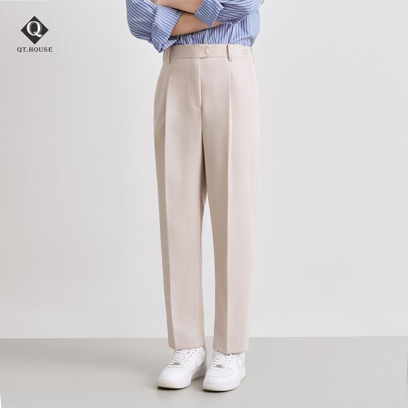 Quần âu nam Qthouse, quần tây nam sidetab cạp cao dáng baggy QTA01 Menswear Pants Lưng Cao
