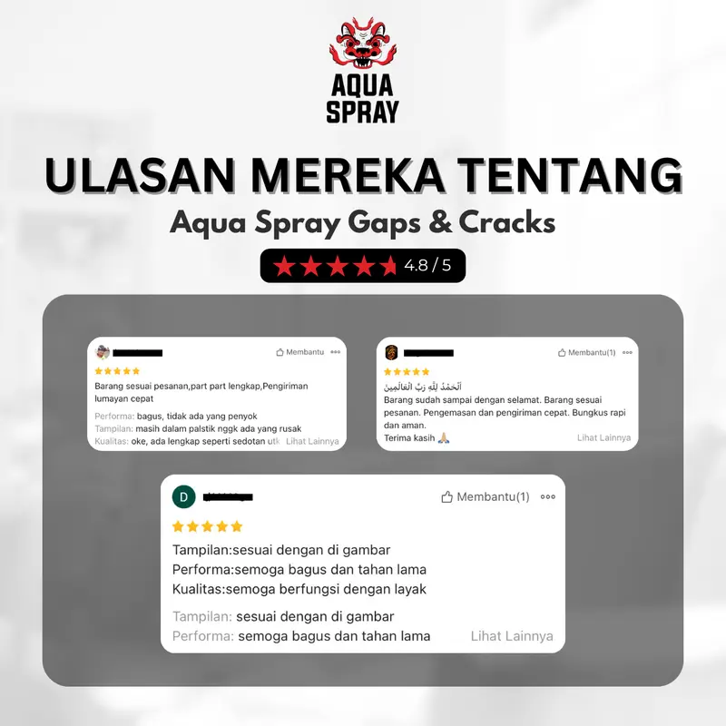 Aqua Spray - Gaps & Cracks 750ml - Foam Spray Penambal Celah dan Lubang Terbaru 7
