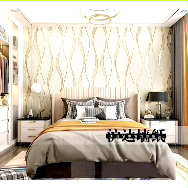 Wallpaper Dinding Motif Gelombang Klasik 8m s/d 9m x 45cm sticker Pvc 1