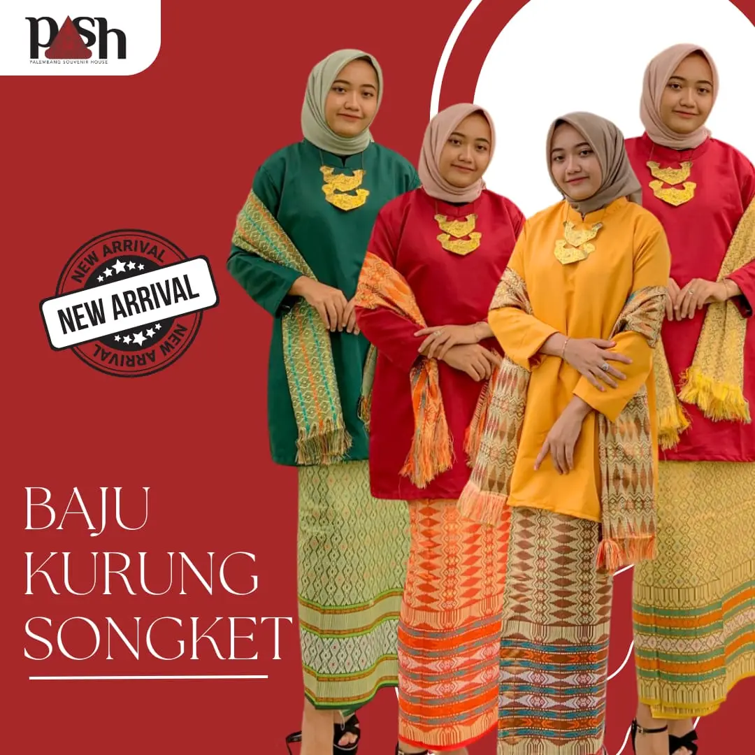 Songket PaSH - Set Baju Kurung Rok Songket dan Selendang | Baju Kurung Melayu Atasan Dress