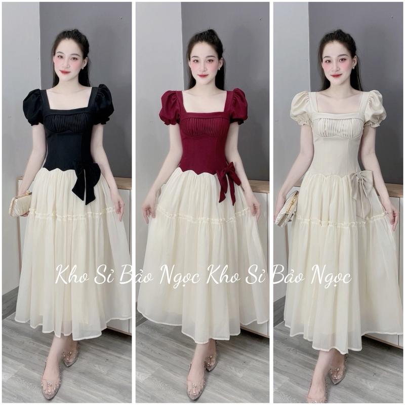 [D465] Váy Thiết Kế Nơ Xinh 2 Dáng Ngắn Dài Kho Sỉ Nguyễn Bảo Ngọc