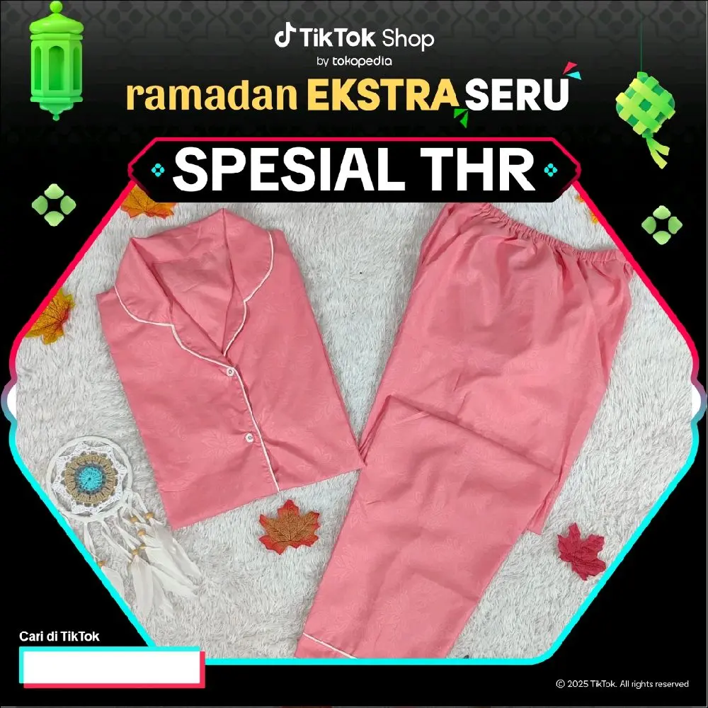 PIYAMA EMBOS POLOS WANITA DEWASA SIZE L LD 104 CM