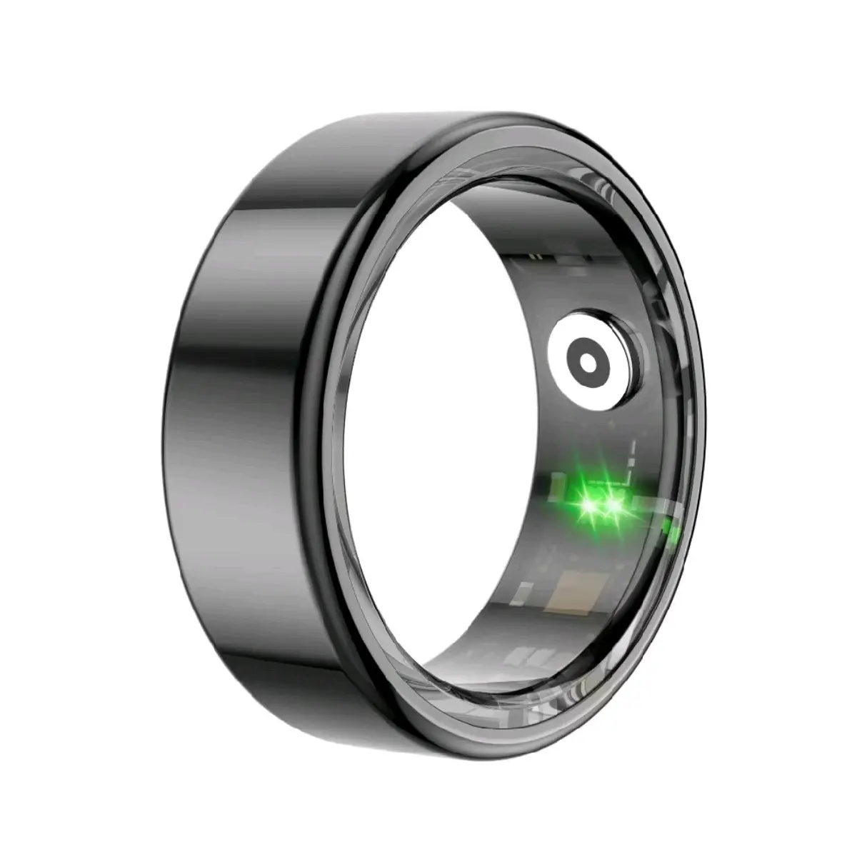 R02 Smart Ring Waterproof 5 ATM Stainless Steel Bluetooth 5.0 Sleep Tracker, Step Tracker, Heart Monitoring, Oksigen Darah, Penghitungan Kalori, Tekanan Darah