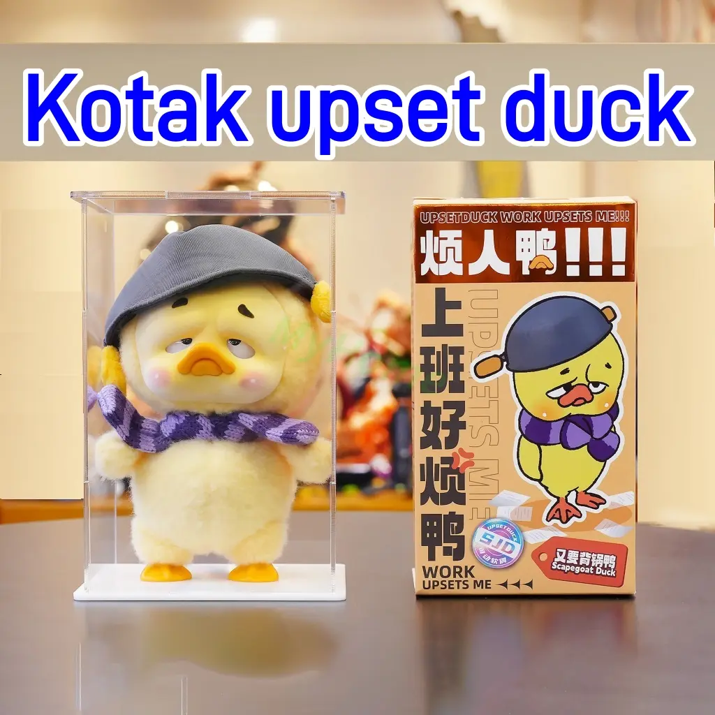 Kotak display Action Figure Upset Duck Action Figure Box Display Box Full Acrylic Box upset duck Kotak display / Patung Kecil /Storage Organizer