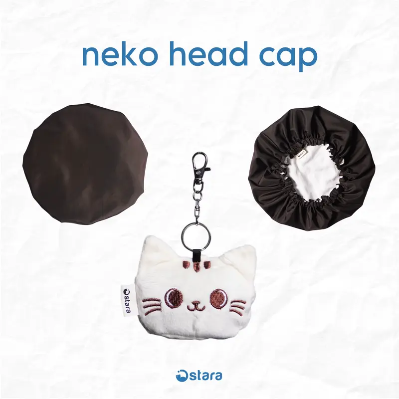 Neko Head Cap | Tudung Kepala | Penutup Kepala Helm Ojol | Pelindung Rambut Helm Motor Ojek 3