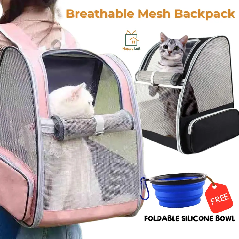 Pet Carrier Pets Bag Cat Dog Backpack Carrier  Breathable Comfortable Carrier Portable Traveler Handbag Slings