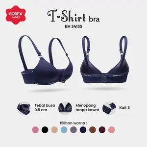 Sorex T-shirt Bra Busa Tanpa Kawat Kait 3 Setara Cup A BH Harian 34135 Nyaman