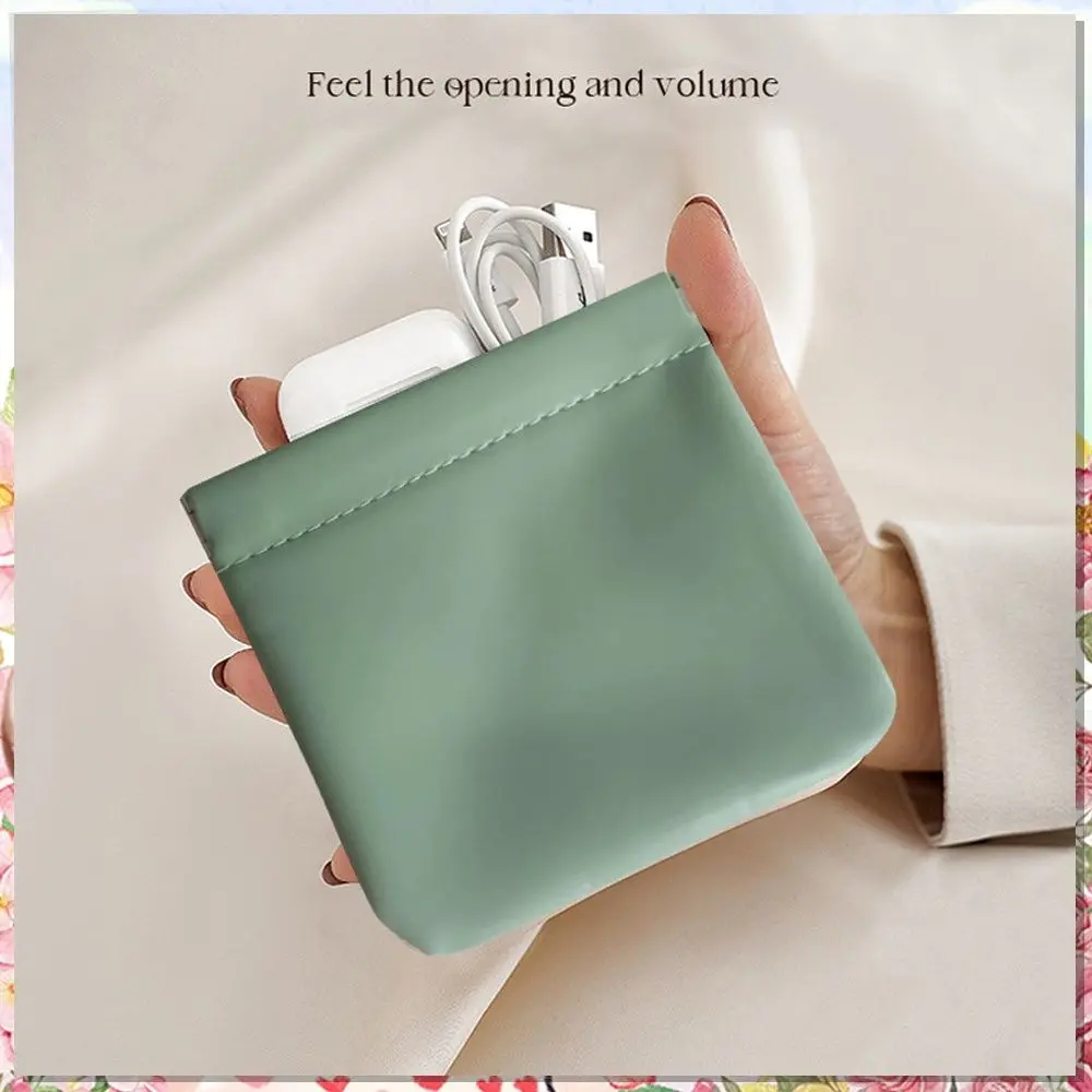 Pouch Mini Tas Penyimpanan Lipstick Kosmetik PU tas mini Pembalut wanita Kabel Data / USB / Earphone / Multifungsi Portable