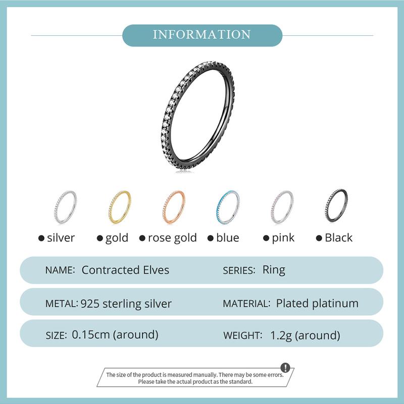 Product Introduction of Nhẫn Bạc Sterling 925, Bamoer, Dành Cho Nữ, Đính Đá Zircon Màu Hồng Và Xanh Dương, Phong Cách 26