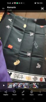 Product Review of KERUDUNG HIJAB MOTIF MICKEY MOUSE SEGI EMPAT VOAL PREMIUM TERBARU Katun Muslim Square from Y**6 1