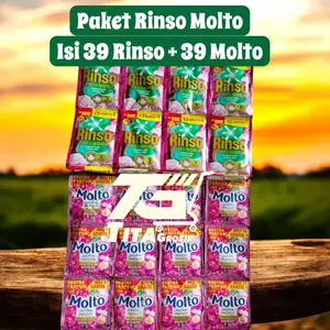 PAKET LAUNDRY 78 PCS (RINSO 500 39 PCS + MOLTO 500 39 PCS) JATIM