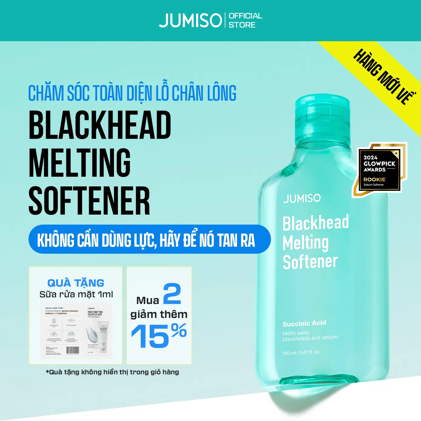 Dung dịch làm mềm mụn đầu đen JUMISO Blackhead Melting Softener 150ml