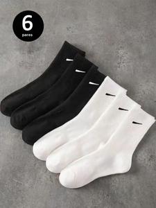 6 pares de calcetines deportivos unisex transpirables, cómodos, hasta el tobillo que absorben el sudor, ideales para uso casual diario, accesorio de calzado unisex a la moda