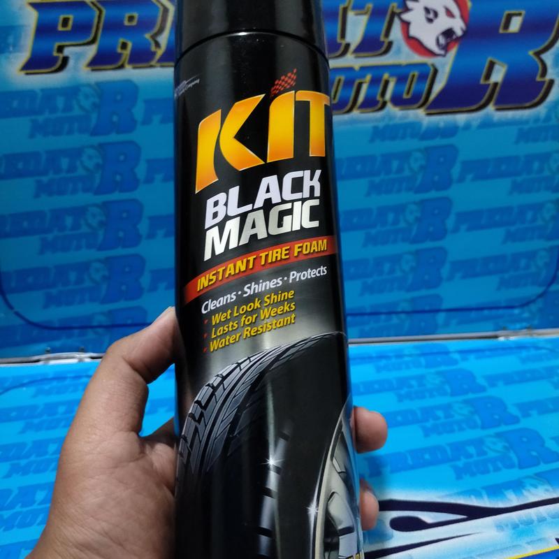 KIT BLACKMAGIC 450ML SEMIR BAN SEMPROT LANGSUNG BERSIH HITAM MENGKILAP Air Car 5