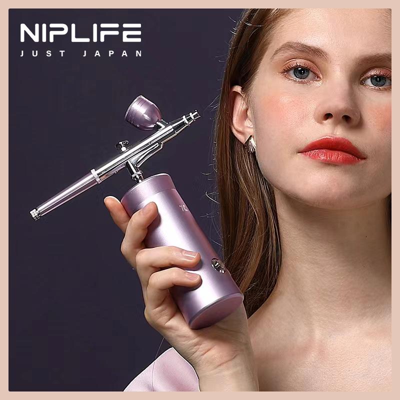 Bình Xịt Tinh Chất NIPLIFE, Nhật Bản, Dụng Cụ Dưỡng Ẩm, Công Nghệ Tiêm Oxy, Cấp Ẩm Sâu, Bình Xịt Điện, Có Thể Tái Chế, Hai Phụ Kiện Hộp Đựng 6