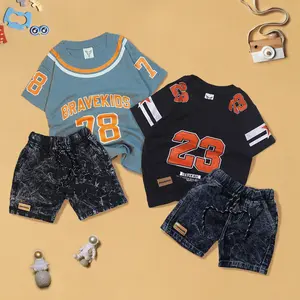 BRAVEKIDS SETELAN T - SHIRT KAOS BASEBALL DAN CELANA ANAK COTTON COMBED 24S