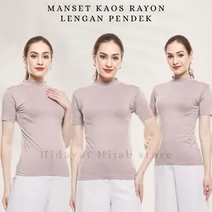 Manset Lengan Pendek Bahan Kaos Rayon Adem muat ukuran standar sampai big size