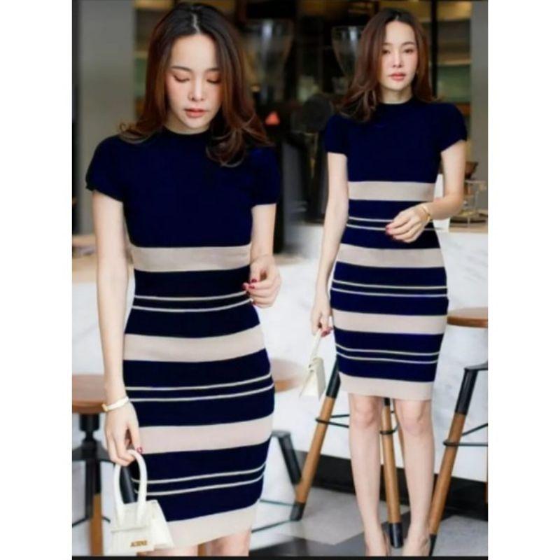 FELICE DRESS RAJUT- ATASAN BLOUSE DRESS RAJUT WANITA CASUAL BASIC BODYCON 4