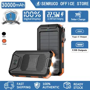 Daya surya powerbank luar ruangan dengan lampu pusat super besar kapasitas tahan air powerbanks