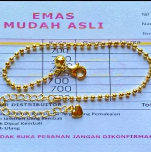 Bisa COD Gelang Kaki Bijilada Mewah Rosegold Berlapis Emas Free Surat Elegan