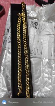Product Review of Beli Rantai Tangan Percuma Rantai Kaki Gajah Pasir COP916 - Rantai Tangan Panjang≈18CM Lebar≈0.7CM - Rantai Kaki Panjang≈27CM Lebar≈0.7CM - Barang kemas bersalut emas tulen - tahan lama - hypoallergenic - titanium - XYcantik from A**a A**h 2
