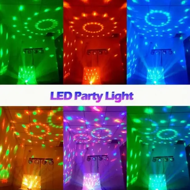 Đèn DJ Quả Cầu Disco, Đèn Tiệc, Kích Hoạt Âm Thanh, Đèn Nhấp Nháy Sân Khấu Xoay RGB, Có Điều Khiển Từ Xa Không Dây, Thích Hợp Cho Tốt Nghiệp, Sinh Nhật Trẻ Em, Đám Cưới, Zumba, Trang Trí Mùa Hè, Quán Bar 3