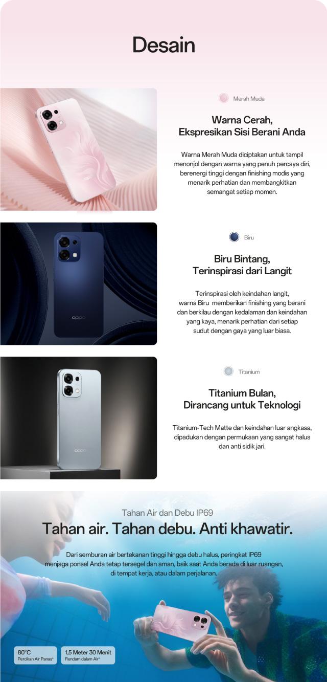 OPPO A6 Pro 5G 8GB/256GB Smartphone [AMOLED Ultra Cerah 120Hz, 7000mAh 80W SUPERVOOC, Sistem VC SuperCool, Ketahanan Air dan Debu IP69]