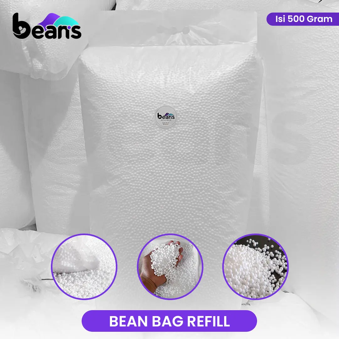 Isi Bean Bag Premium – Butiran Styrofoam, Refil Bean Bag | Beans Living