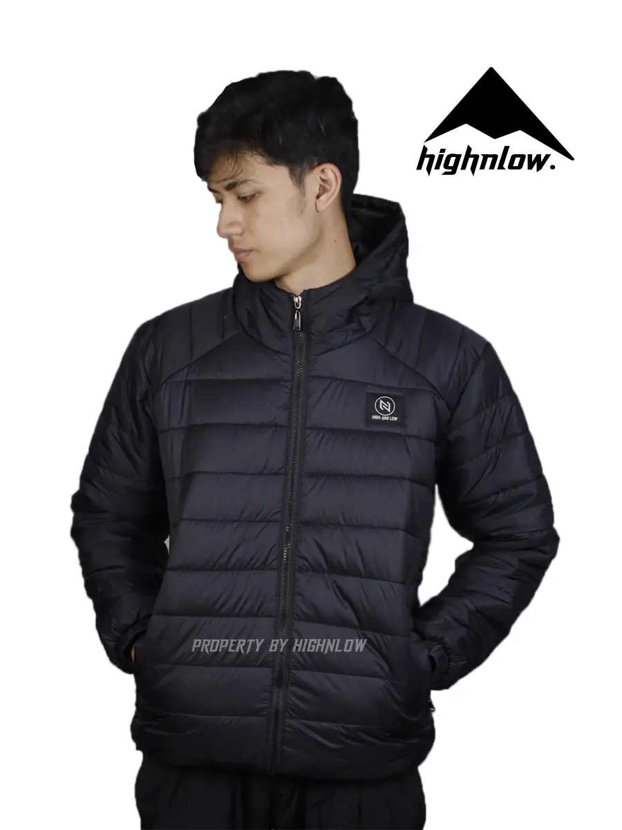 HIGH AND LOW Jaket Gelembung Pria Wanita Jaket Puffer Parasut Outdoor Jaket Motoran Jaket Musim Dingin Tebal Hangat Hoodie