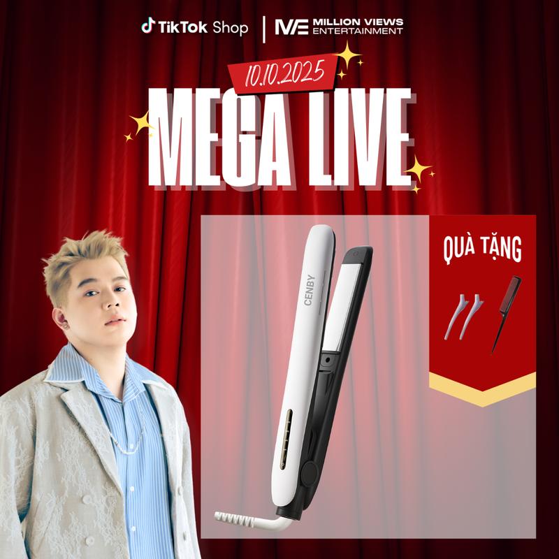 [LongChun] x [CENBY] Máy ép duỗi tóc CENBY có ion âm, thanh gốm 3D là tóc nhanh giúp kẹp thẳng tóc mà không dứt tóc, bảo hành 12 tháng