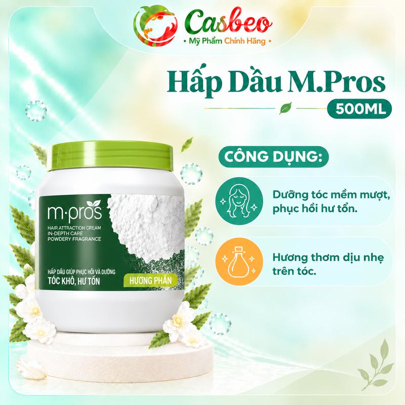 Hấp Dầu Dưỡng Tóc M.Pros - Hũ 500ML giúp Phục Hồi Tóc Khô Xơ Hư Tổn, Tóc suôn mượt, sáng bóng và bồng bềnh