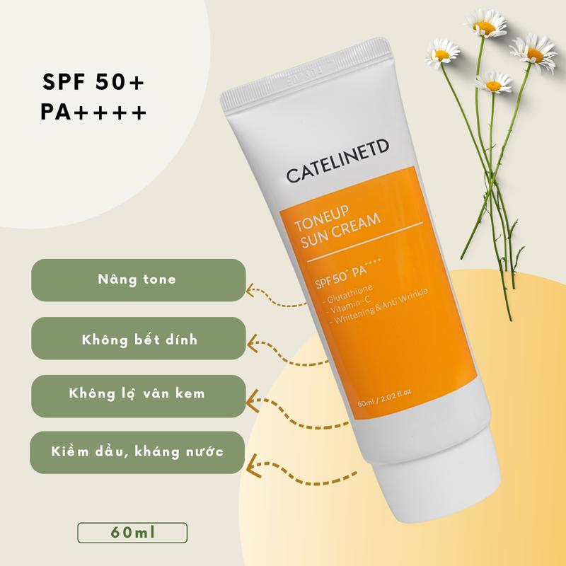 Hàng Chính Hãng 1 Tuýp Kem Chống Nắng C.at.el.ine.td Vitamin C Glutathion60ml Hàn Quốc Mã SP001588