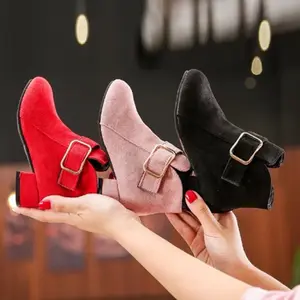 Sepatu Wedge Heels Boot Anak Perempuan Import Simpel Belt K (SS196) / Sepatu Wedges Anak / Sepatu Wedges Heels