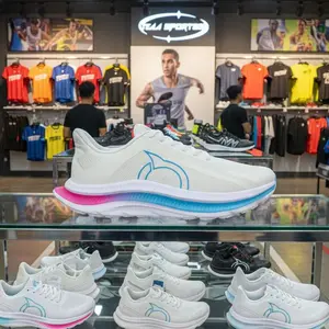 Ortuseight Sepatu Running Hayper Blas Putih Tosca Ungu Tampilan Mewah Elegant dan Keren elastis berkualitas 39-44